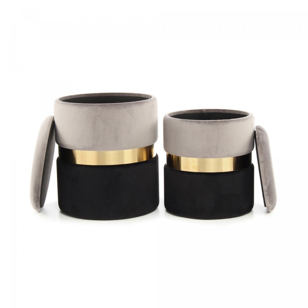 Tabouret semi artisanal Lot de 2 DUPI