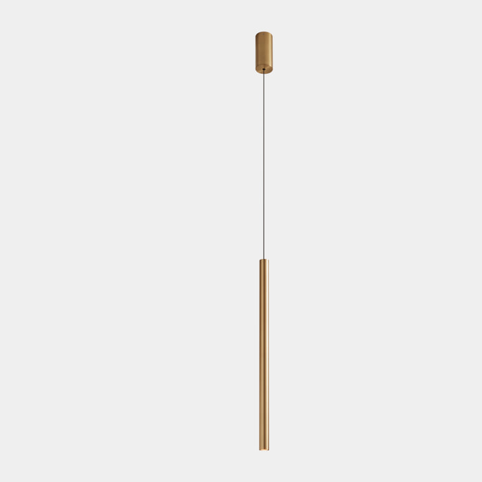 LEDS C4 Colgante Stylus Surfaced 600mm LED 9.7 Blanco cálido - 3000K ON-OFF Oro mate 412lm