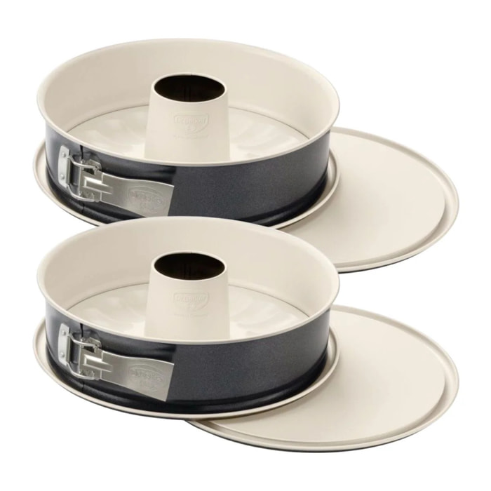 Ensemble de 2 Moules à manqué et à savarin double fond 28 cm Dr.Oetker Back Trend