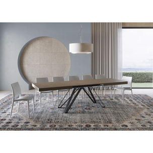 Tavolo allungabile 90x180/284 cm Terium tortora gambe antracite