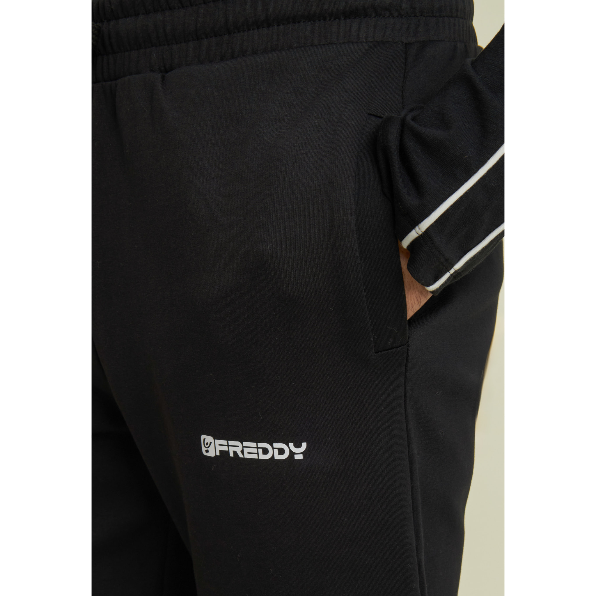Pantaloni sportivi regular in interlock elasticizzato