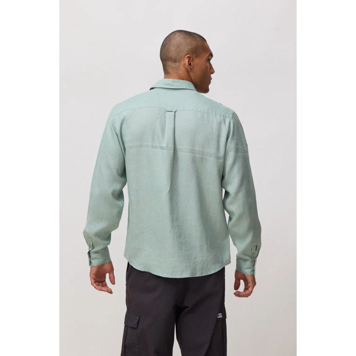 CAMISA DE LINO CORE SAGE