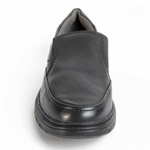 Mocasín De Piel - Negro