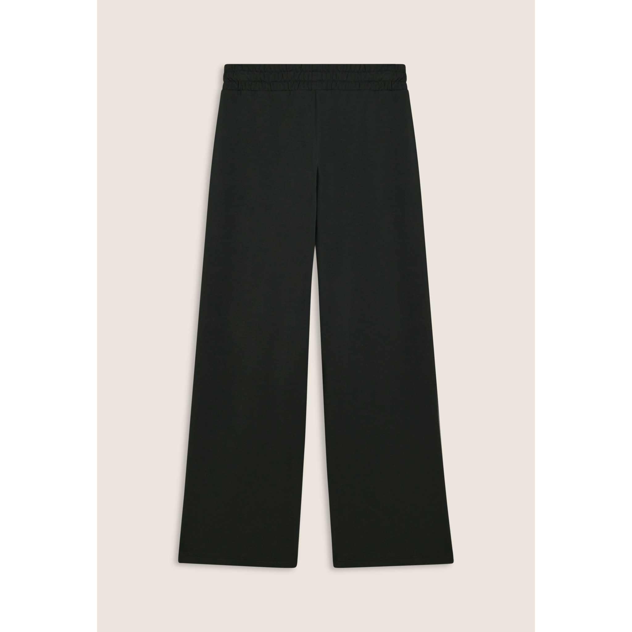 Pantaloni wide leg con cucitura centrale decorativa
