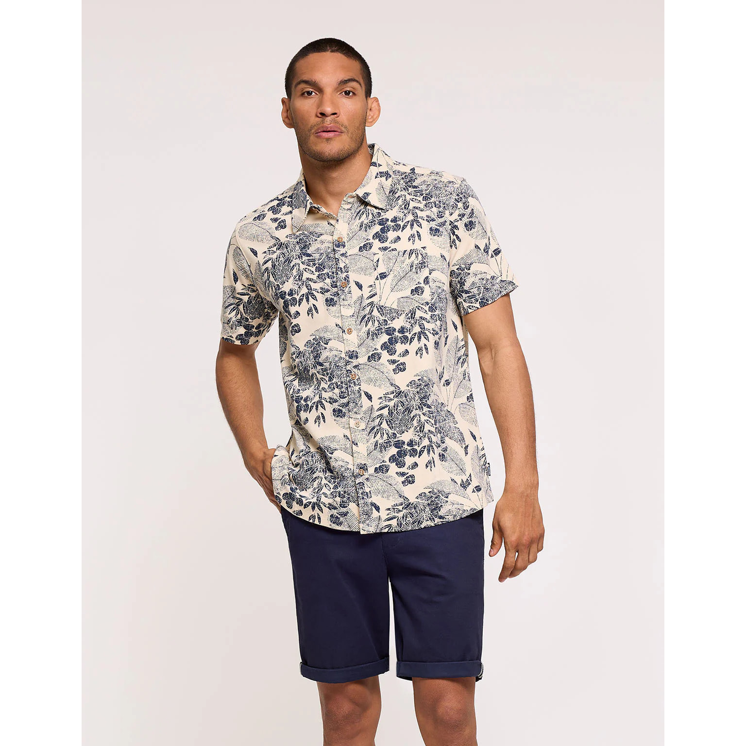 Camisa Manga Corta Beige - Sulimi