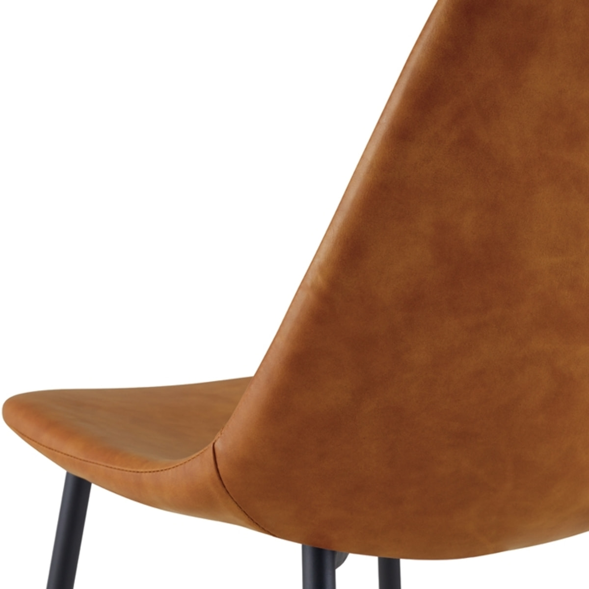Lot de 2 chaises en cuir synthétique camel - Henrik