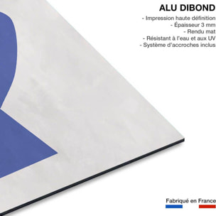 Tableau courbe bleue grecque Tableau alu Dibond