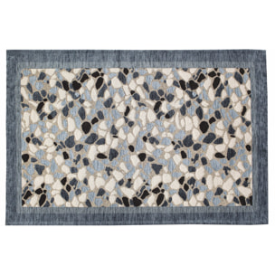 TAPPETO DA CUCINA DIS.GRANIGLIA COL.AZZURRO TOPAZIO 57X280 CM CON ANTISCIVOLO