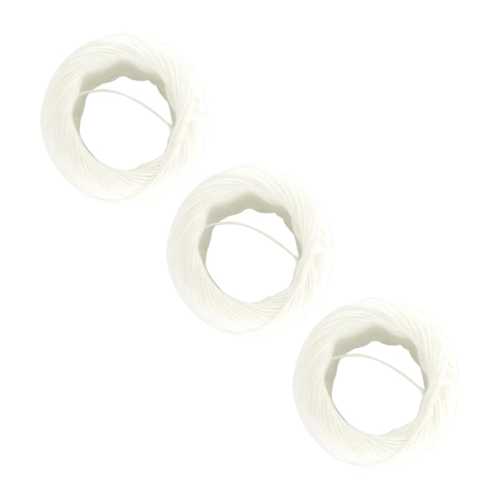 Lot de 3 pelotes de ficelle alimentaire 80 m Fackelmann