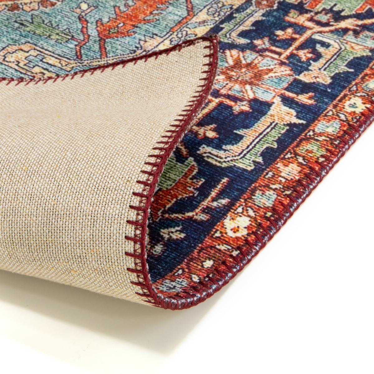 Tapis imprimé Vefu motif Médaillon Oriental