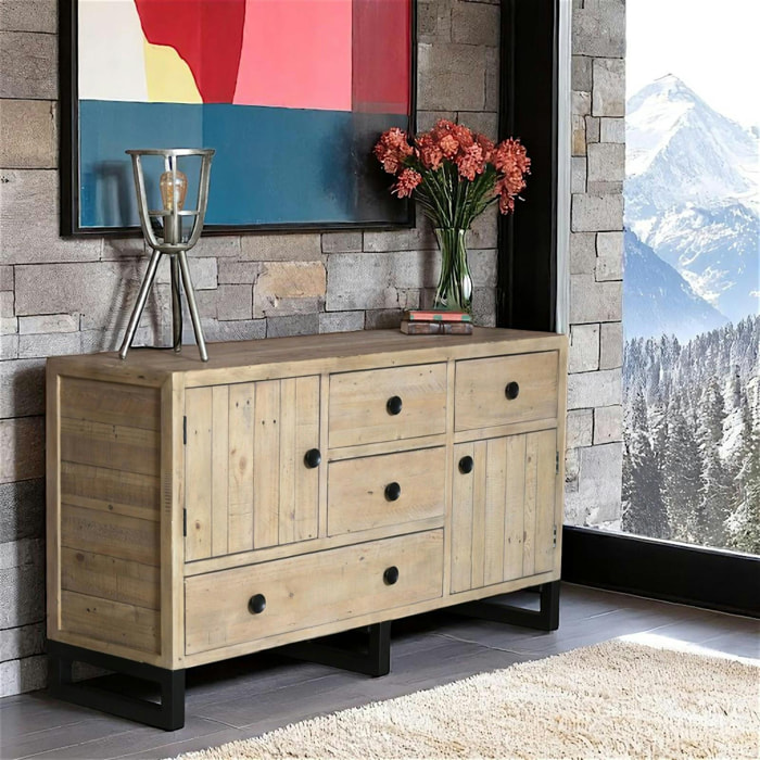Buffet 152 cm bois recyclé AUCKLAND