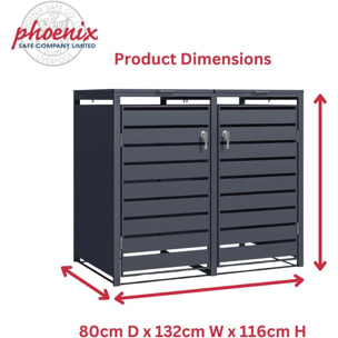 Cache-poubelle 2 bacs GB2213AAK