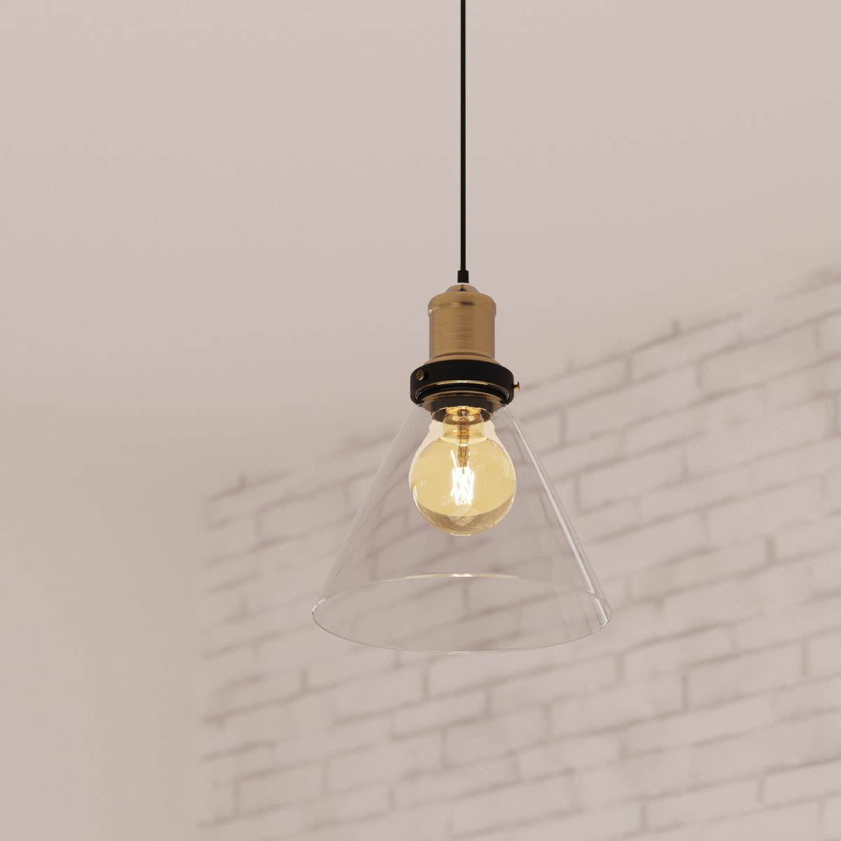 Suspension "Alak" - métal & verre D18 cm