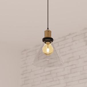 Suspension "Alak" - métal & verre D18 cm
