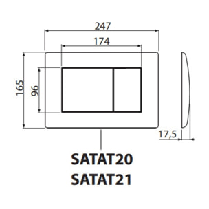 Plaque de commande, blanc brillant (SATAT20)