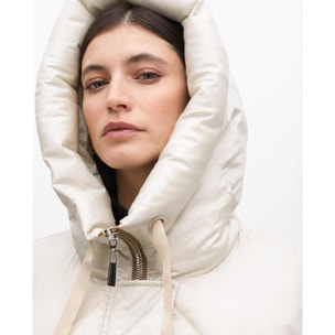 Anorak in piuma con cappuccio