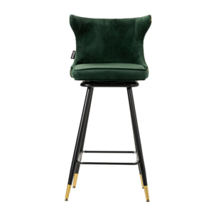 Taburete Bar Velvet Verde Clinton 46x53x105 Cm