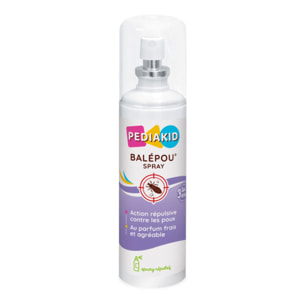 PEDIAKID - Balépou Spray - Action Répulsive contre les Poux - Huiles Essentielles BIO - Spray de 100ml
