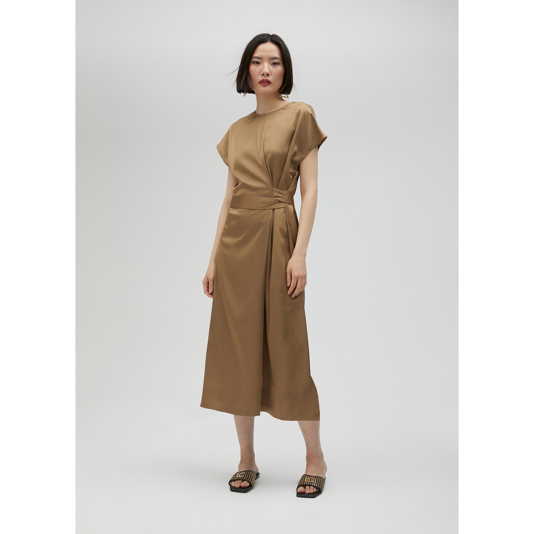 Vestito satinato annodato