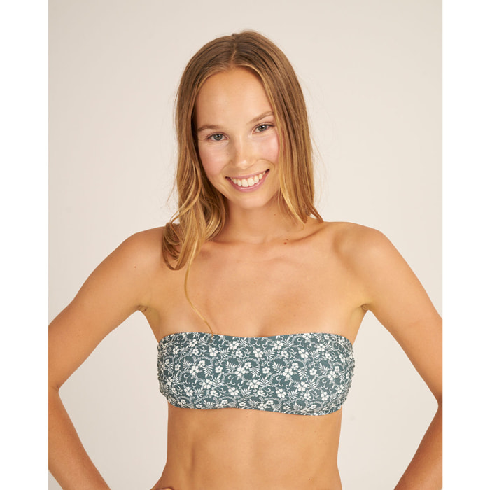 Top de bikini bandeau reversible