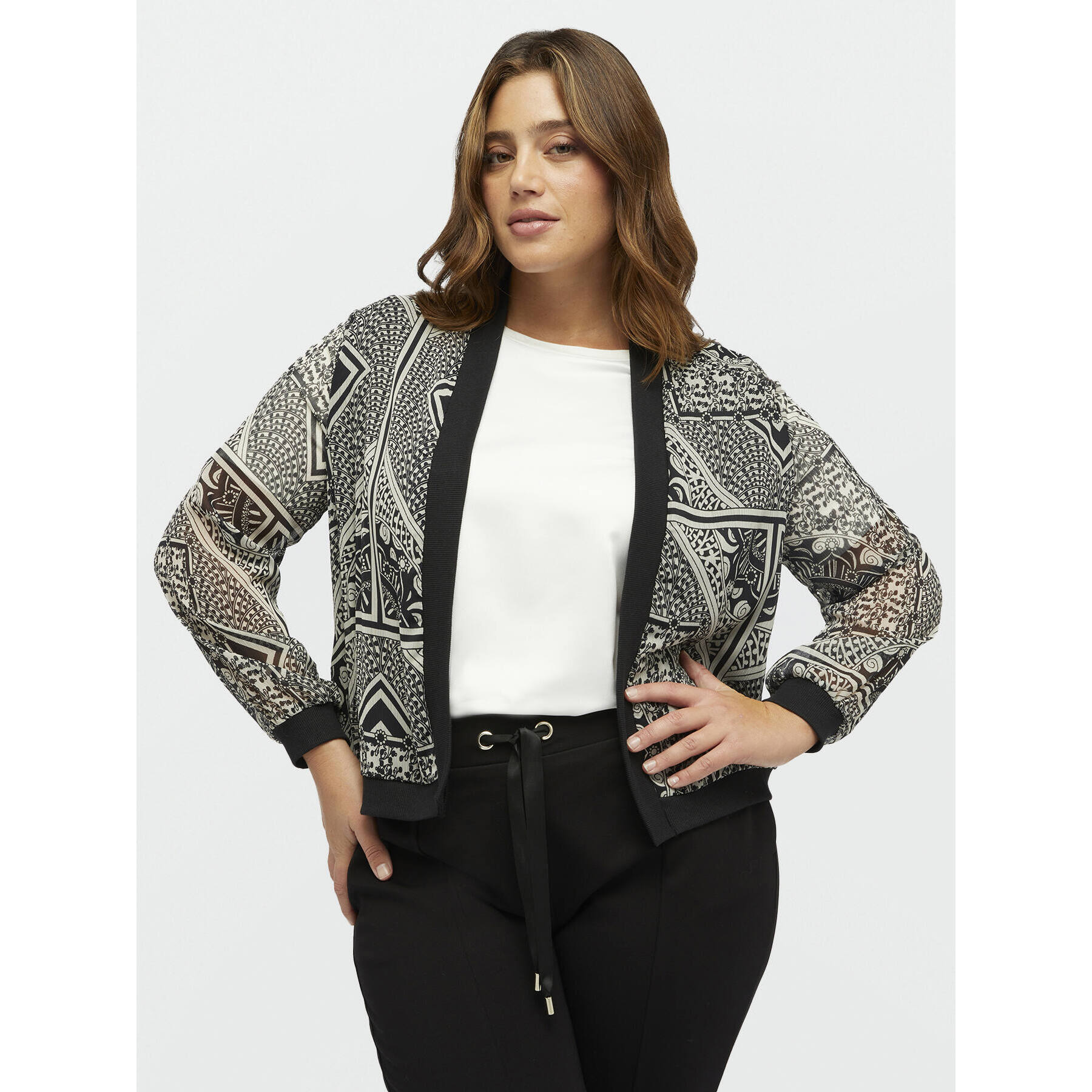 Fiorella Rubino - Chaqueta ligera estampada - Negro