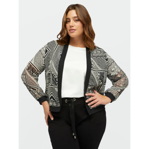 Fiorella Rubino - Chaqueta ligera estampada - Negro