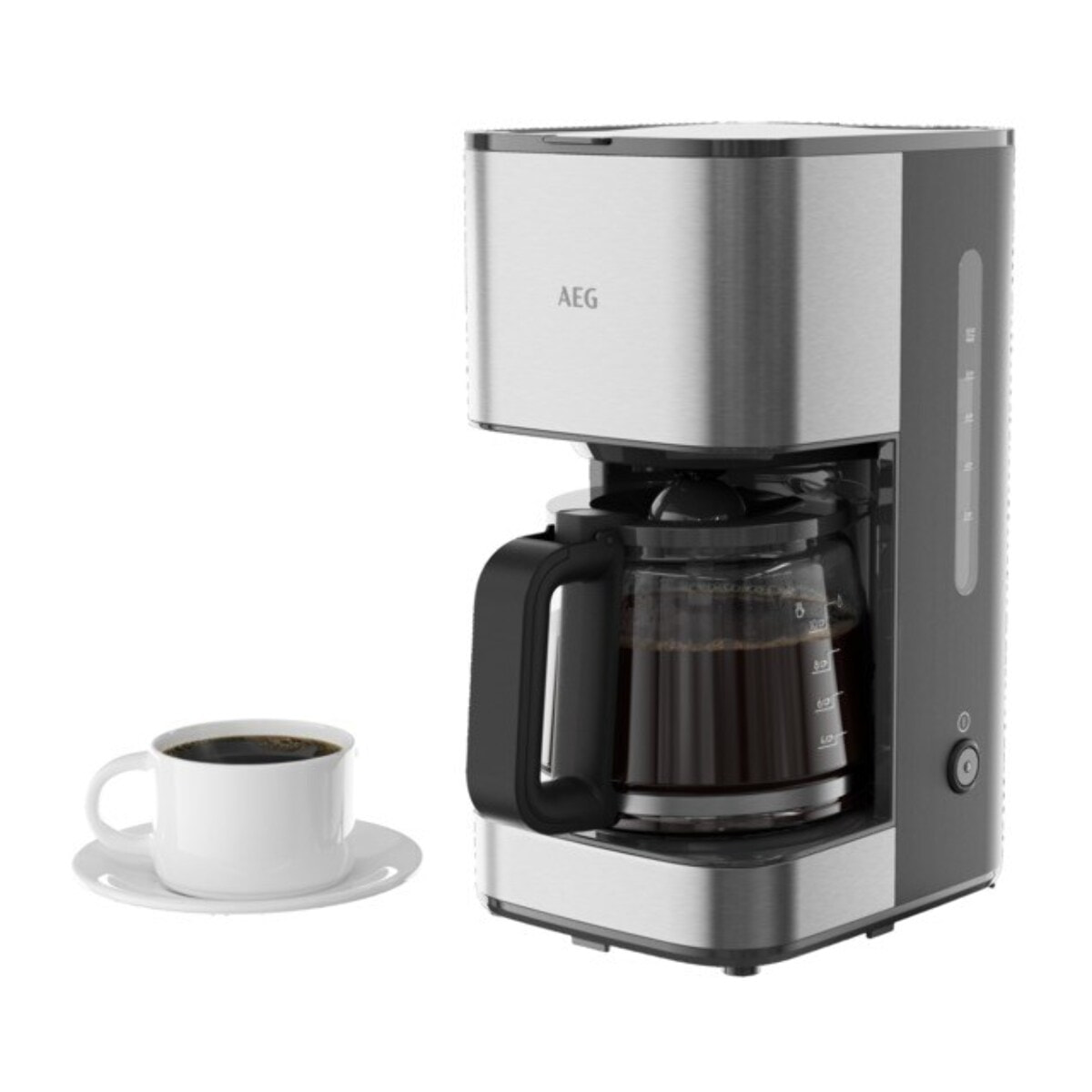 AEG Cafetara de goteo con harra de vidrio para 12 tazas y 1100 W de presión CM3-1-3ST