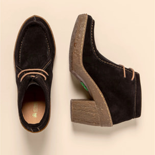 Botines con tacón N5432 SILK SUEDE BLACK / HAYA color Black