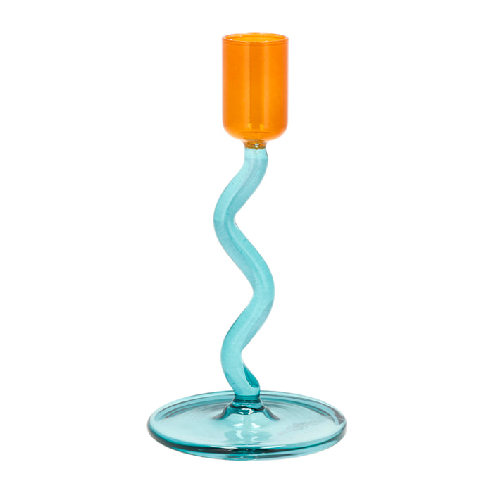 Bougeoir en verre Vivid