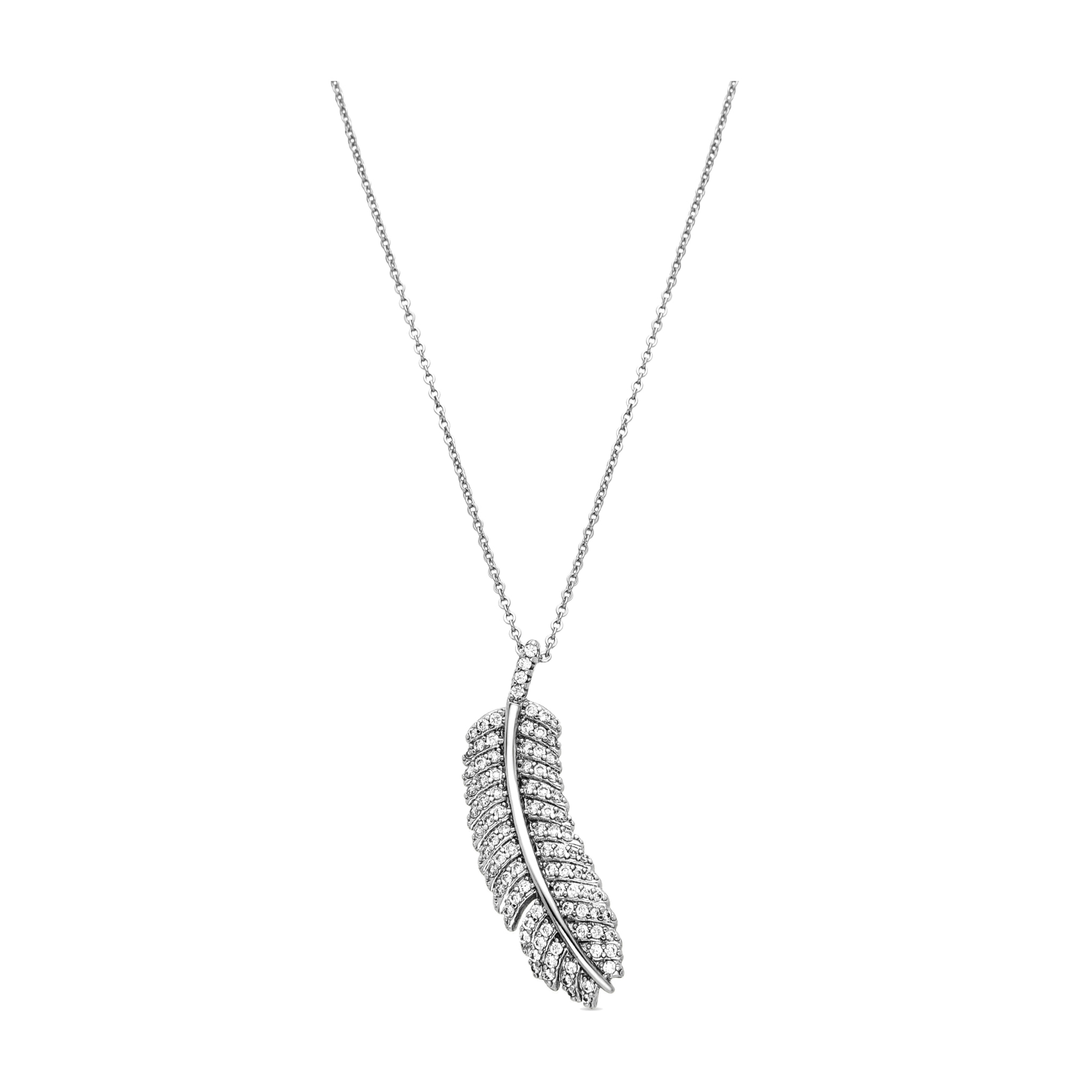 Collar con Circonita Brillante acabado plata