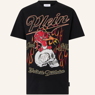 PHILIPP PLEIN Camiseta de cuello redondo y manga corta CRYSTAL