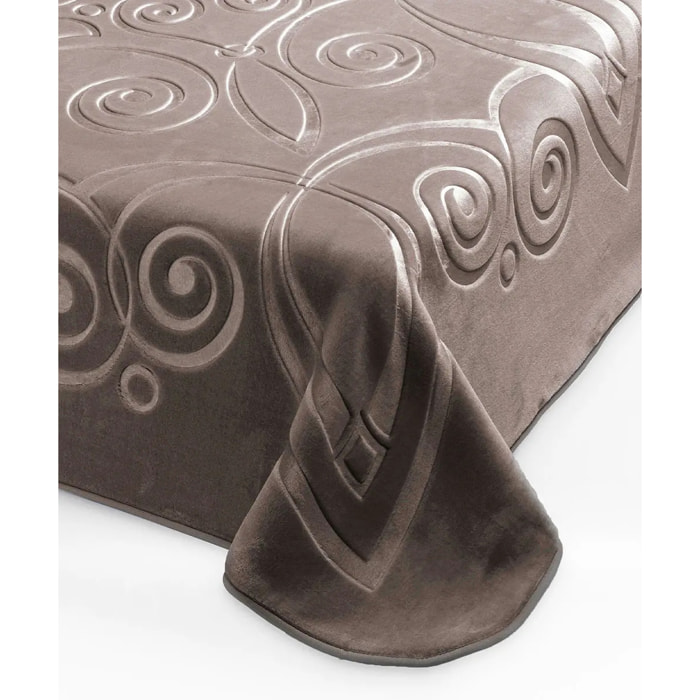 Coperta Plaid Grigio Talpa in tinta unita con morbido pile di poliestere