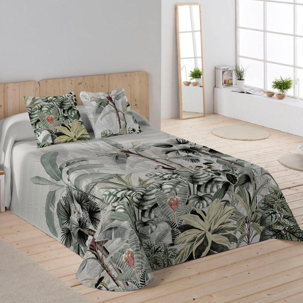 Icehome - Colcha Bouti Estampada - 100% Algodón - 70 gr/m² - Amazonia