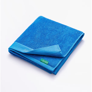 Juego de 2 toallas 50x90cm + 70x140 cm algodón orgánico 450gsm azul