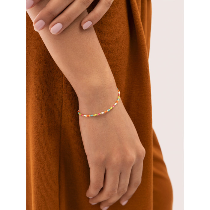 Pulsera Lumi Colors Acero Baño Oro