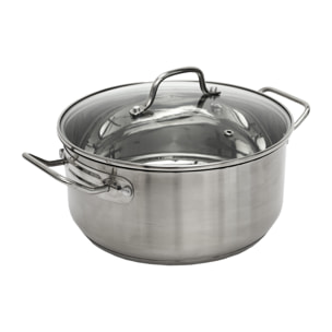 Faitout Avec Couvercle En Verre 24cm