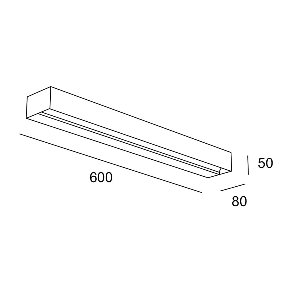 LEDS C4 Aplique lia led 600mm led 10.5w 3000k cromo 909lm