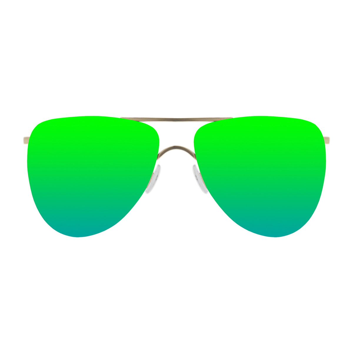 Gafas de sol PALO ALTO SAN DIEGO - Metal dorado / Plana verde