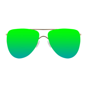 Gafas de sol PALO ALTO SAN DIEGO - Metal dorado / Plana verde
