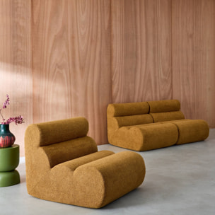 Chauffeuse bouclette texturée 1 place (lot de 3) NOVA