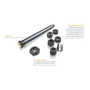 Kit de remplacement avec moteur LT50 pour moteur volet roulant - Filaire
