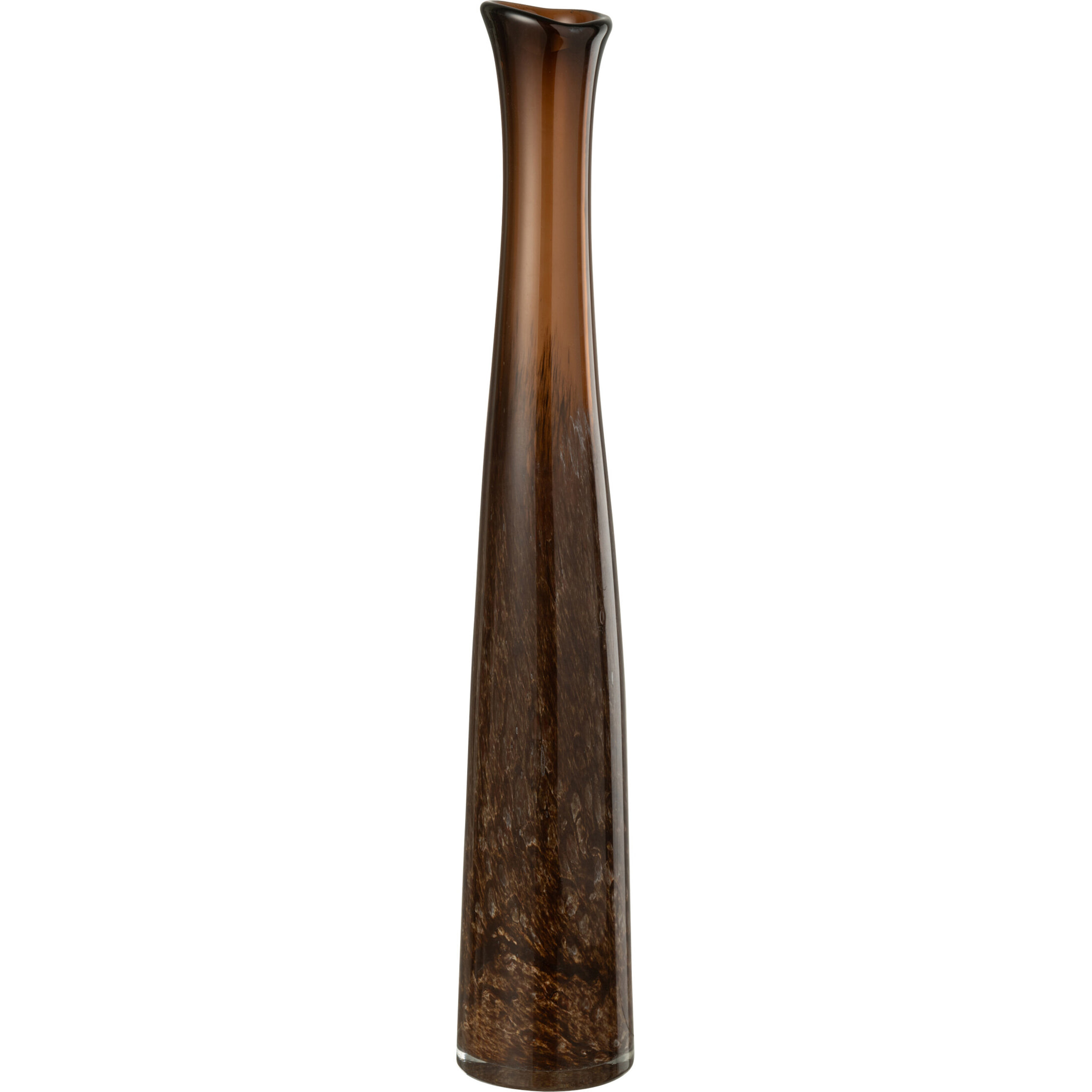 J-Line vase Cylindre - verre - marron foncé - small