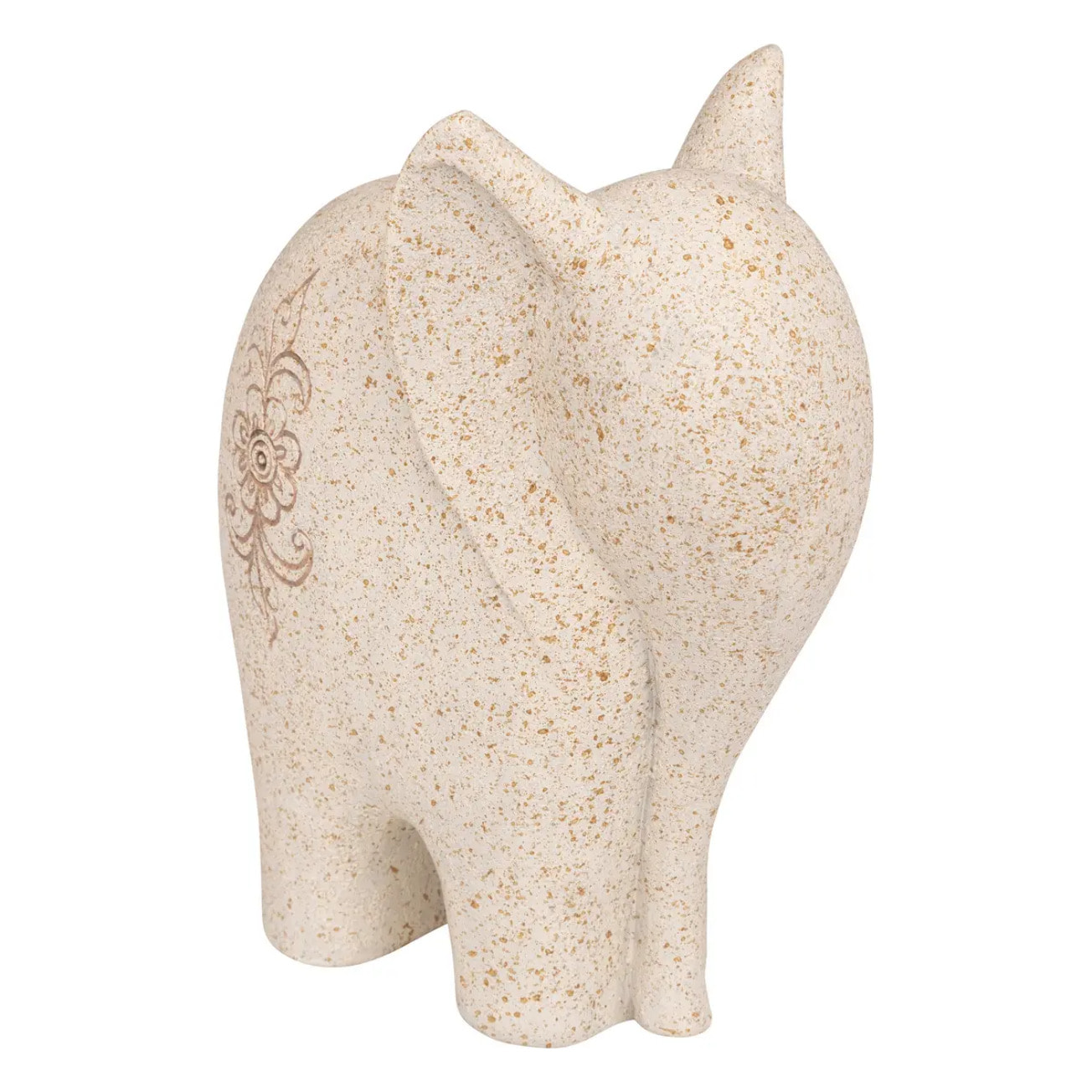 Statuette éléphant "Nola" beige H23cm