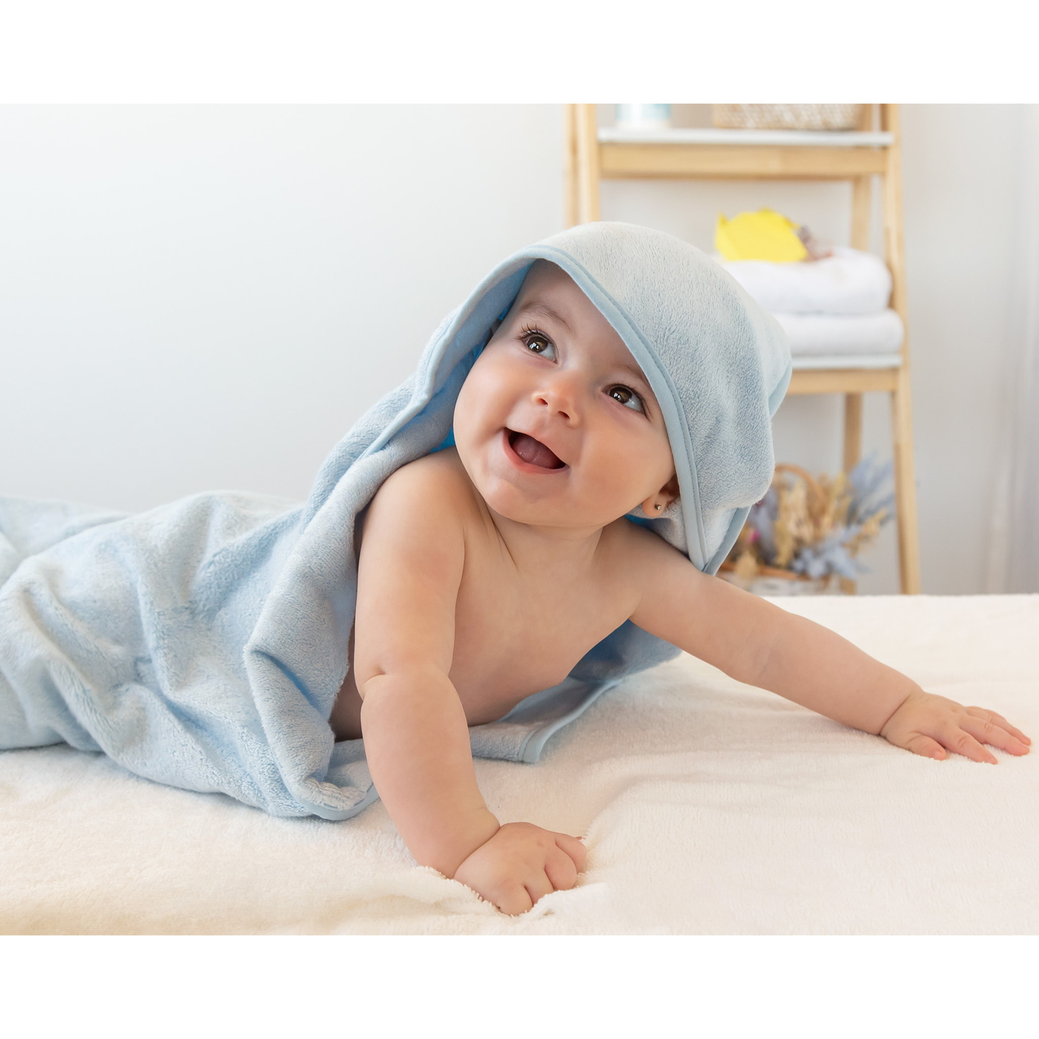 TOALLA DE BAÑO PARA BEBÉS AZUL