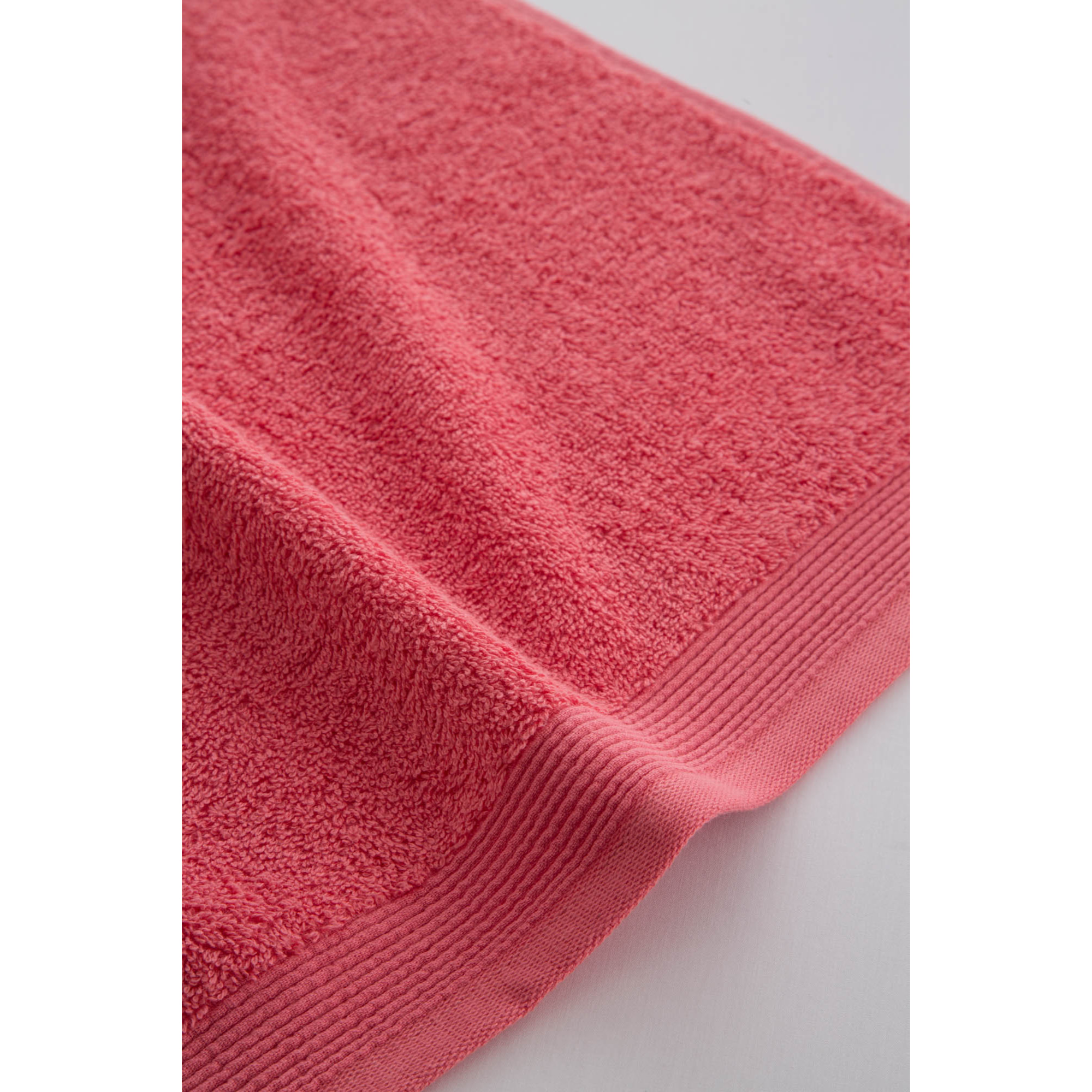 Set de 3 serviettes en coton 450 gr/m2 couleur Corail