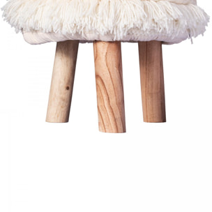 Tabouret VOJE Partiellement fabriqué à la main en Laine