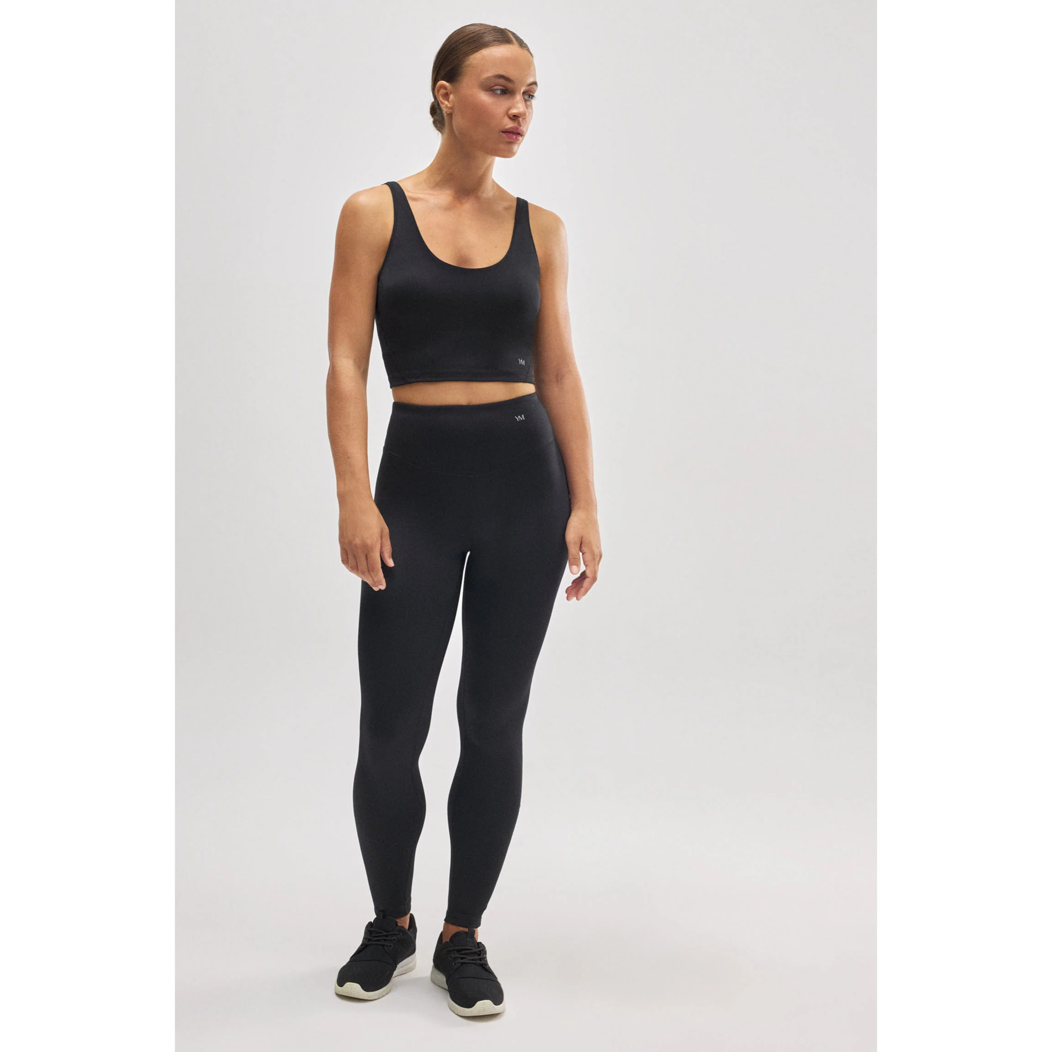 Leggings sportivi neri a vita alta