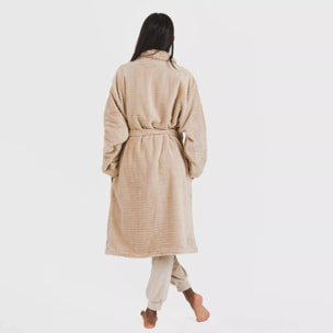 Bata terciopelo Raya lisa Beige