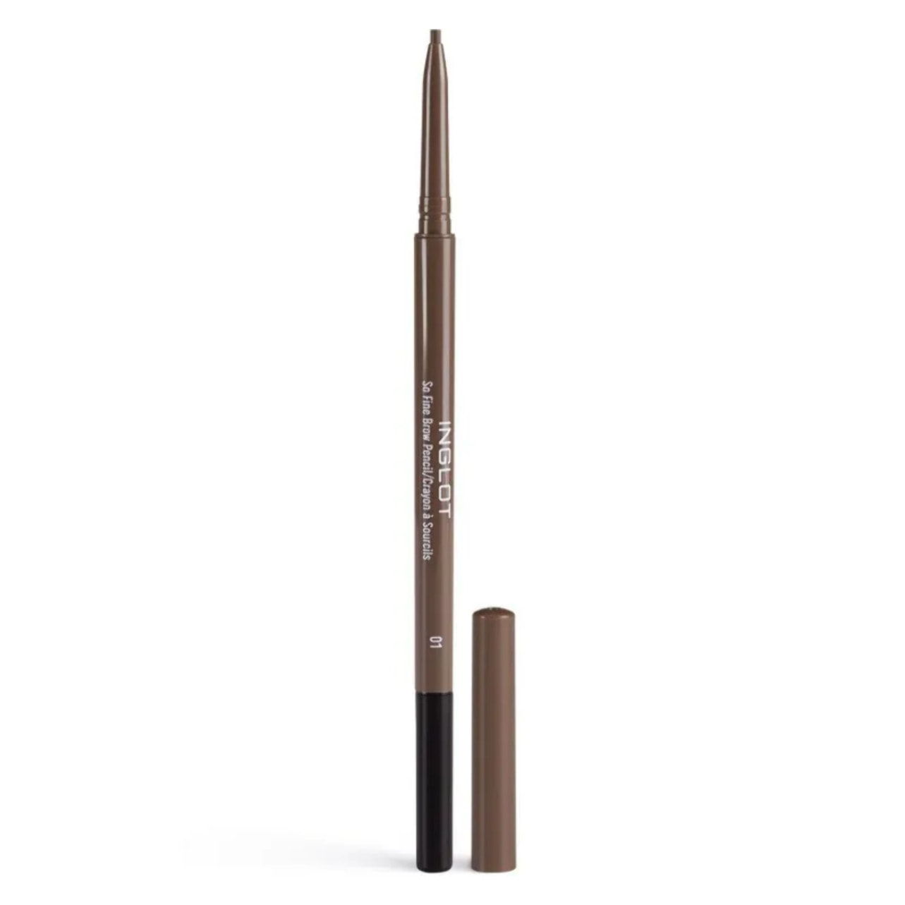 INGLOT So Fine Brow Pencil 01, Lápiz de cejas fino con cepillo, Consigue unas cejas definidas y naturales con el efecto pelo a pelo, Color: Rubio. 0,09gr