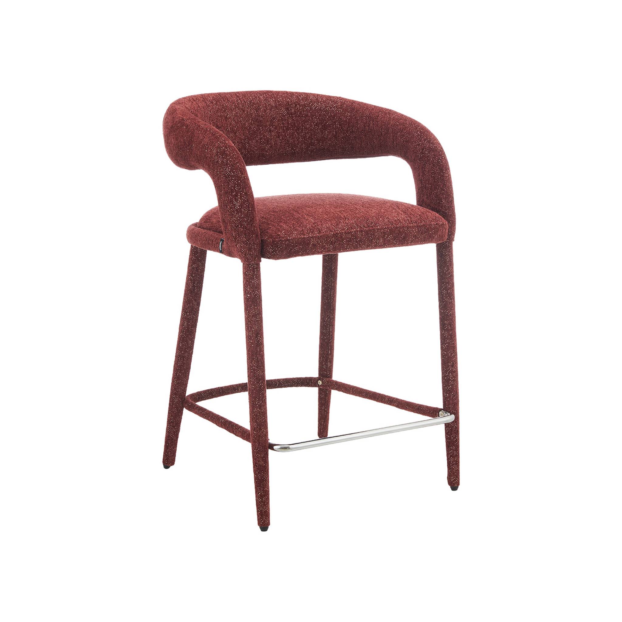 Tabouret de bar contemporain tissu (lot de 2) ALESSIA